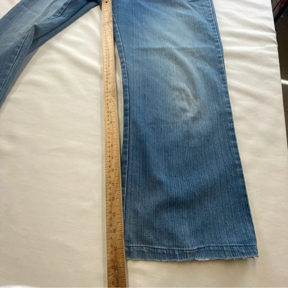 Simon Chang Size 10 Wide Leg Cropped Denim Vintage Lightweight 1970's.Light Wash - Picture 7 of 14